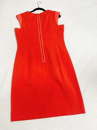 Lafayette 148 mid length cap sleeve sheath dress