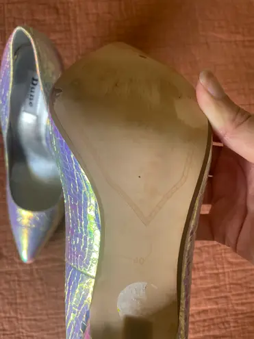 Dune London Iridescent Burst Snakeskin Stiletto Heels