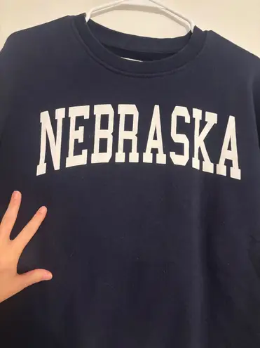 Nebraska Navy Crewneck Blue Size M