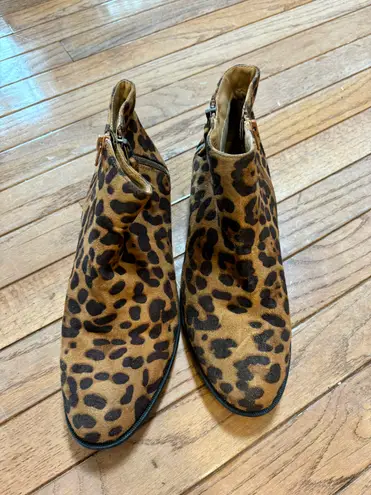 Time And Tru Cheetah Print Ankle Boots