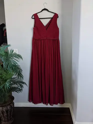 AW Gwyneth Bridesmaid Prom Formal Special Occasion Wedding Guest Dress, 16, Red