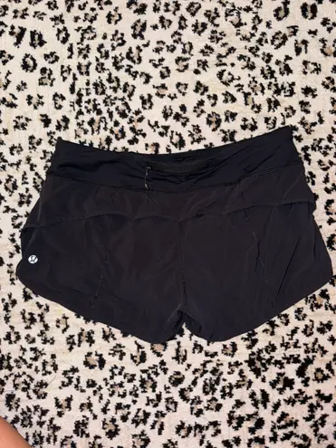 Lululemon Black  Speed Up Shorts Size 8