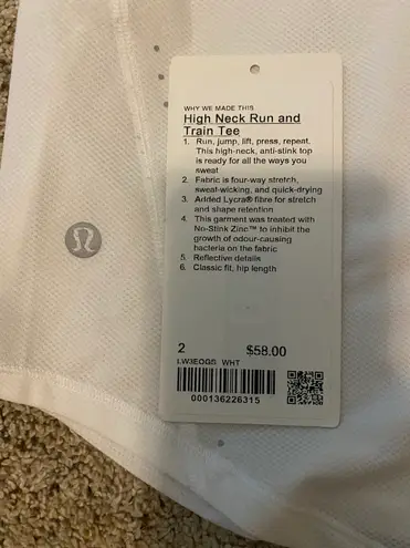 Lululemon High Neck Run Train Tee