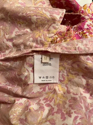 Vanessa Bruno Theis Cotton Three Quarter Sleeve Floral Fuchsia Dress *altered*