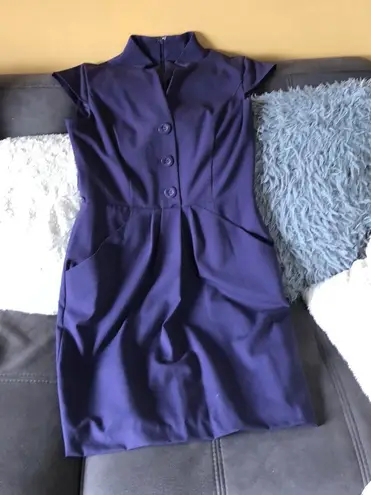 Calvin Klein Purple Cap Sleeve Dress Size 10