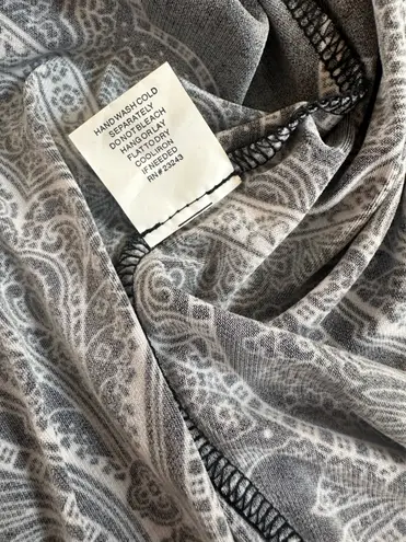 Ny&co NY& Stretch Medium Pull over black white paisley monochromatic maxi dress with cut-out shoulder sleeve