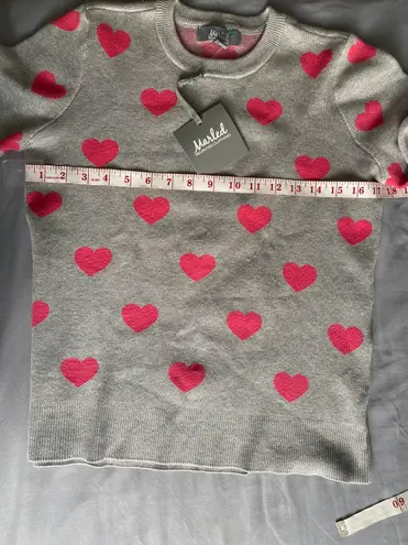 Marled Reunited NWT Marled by Reunited Women's Hearts Sweater Size XS