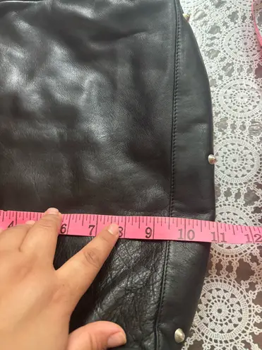 Renato Angi Black Leather Messenger Bag with Slouchy Style