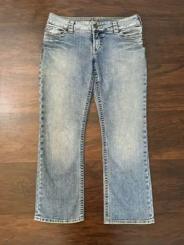Silver Jeans Santorini light wash cropped straight leg jeans size 30