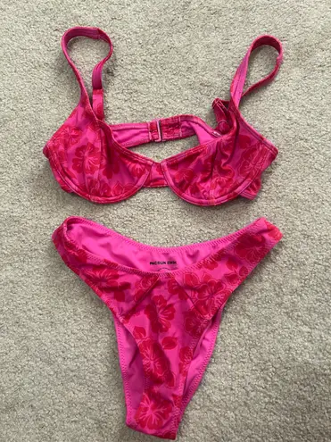 PacSun Floral Pink Bikini Set