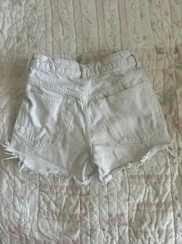 ZARA White Denim Shorts