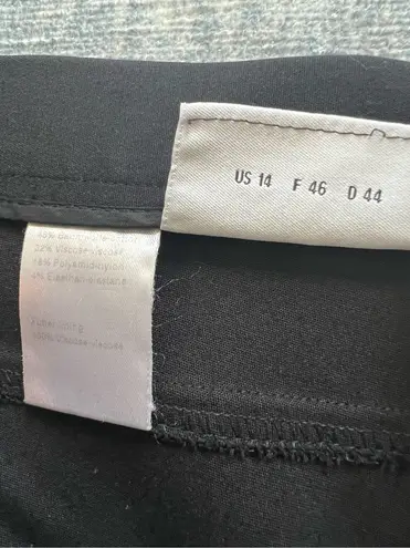 Akris Punto Black Tapered Leg Ankle Length Dress Pants Size 14