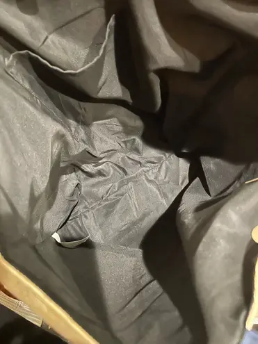 Bon Voyage NWT Starboard Tan and Blue Canvas Beach Tote Bag