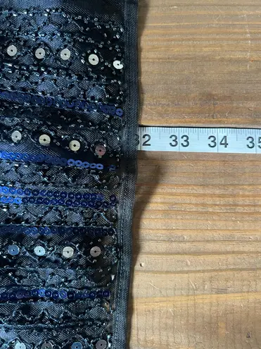 Endless Rose Anthropologie Beaded Navy Dress