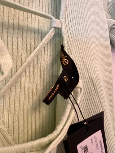 Maje NWT Ruche Vert Tie-Back MIDI Dress in Light Green Size 40/L