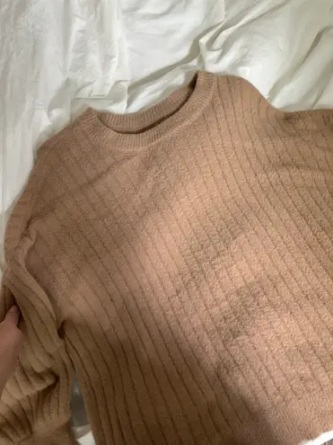 Aerie brown fuzzy sweater