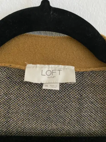 Loft Plaid Cardigan XL