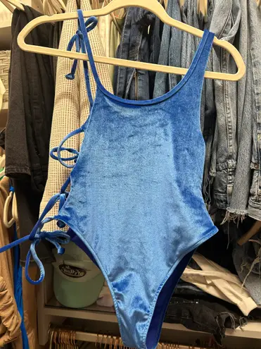 frankie's bikinis Blue Velvet One Piece