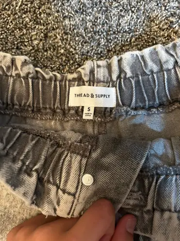 Thread and Supply Grey Faded Jean Shorts