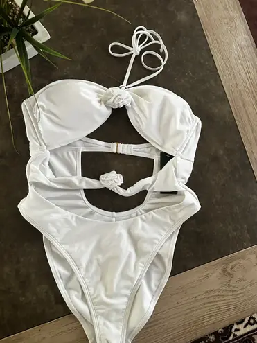 Wild Fable Women's Removable Rosette Extra High Leg Extra Cheeky One Piece Swimsuit - ™