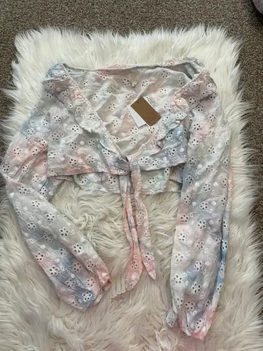 Surf Gypsy NWT Rainbow PALM SPRING TIE FRONT TOP