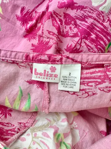Hawaiian floral print pink skort