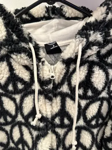 PacSun Black Sherpa Full Zip Jacket