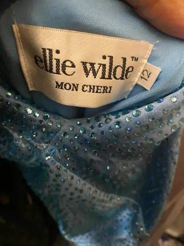 Ellie Wilde Light Blue Sparkly Dress