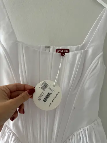 STAUD NWT Landscape White Mini Dress 4