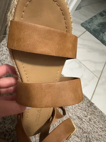 Soda  Platform Sandals Tan - Image 5