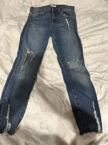 BP  Women's Distressed Skinny Jeans Blue Size 27 Medium Wash thumbnail 1