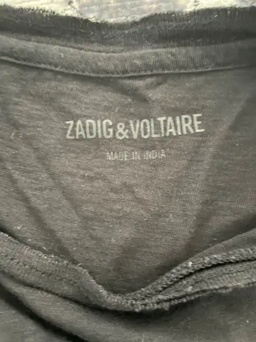 ZADIG AND VOLTAIRE SKULL SKINNY T-SHIRT SIZE S!