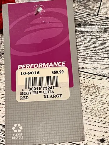 Performance Bicycle Ultra Women's Short Sleeve Cycling Shirt Size XL Red White