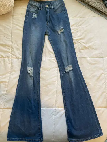 SheIn Distressed Flare Jeans