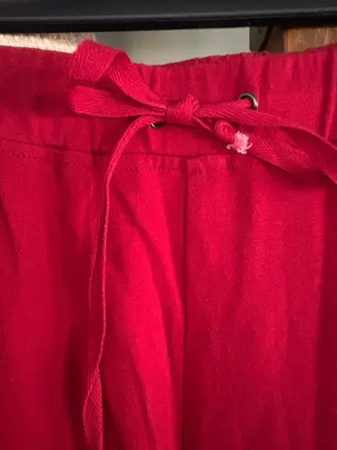 Petite size XL red sweatpants tie waist