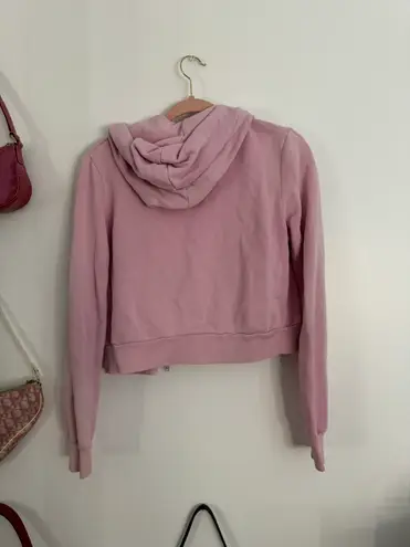 Brandy Melville Light Pink Cropped Hoodie