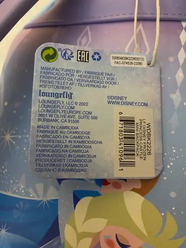 Lounge Fly Frozen Castle Mini Backpack NWT