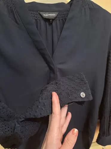 Club Monaco Navy Blouse