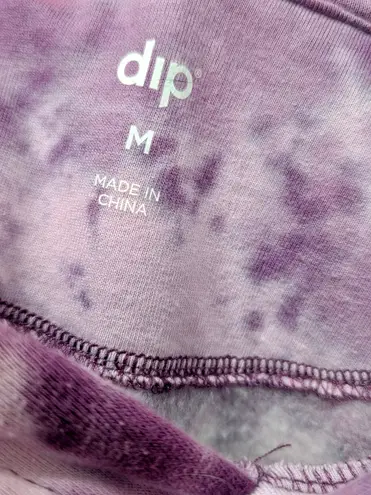 DIP Purple Tie Dye Sweatshirt Hoodie Medium Soft Knit Pullover Top