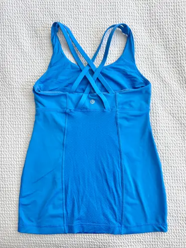 Lululemon extreme energy cornflower blue  paisley print tank top