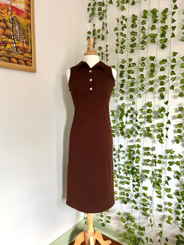 Dolce & Gabbana Vintage Mod Style Brown midi Dress