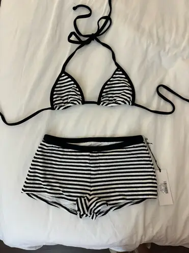 frankie's bikinis Frankie’s Bikini Terry Stripe Swim Shorts Set thumbnail 2