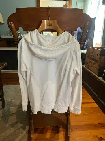 L.L.Bean White Zip-up Hoodie