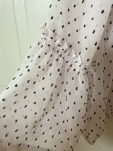 Libby Edelman Light Pink Blouse With Black Detailing