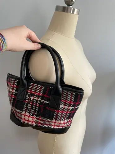 Tommy Hilfiger Mini Wool Plaid Monogram  Purse- Vintage