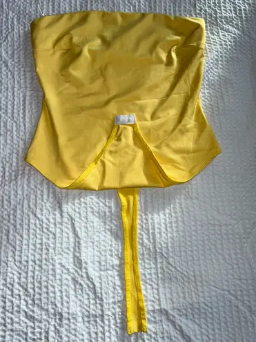 Iris Yellow Strapless Bodysuit 