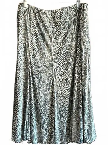 Requirements  Vintage Skirt Medium Snakeskin Elastic Lined Midi - Image 1