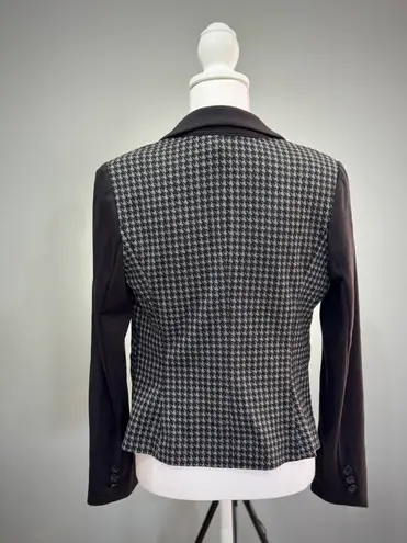Houndstooth CLEARANCE! Black Laundry Shelli Segal Stretch Blazer Size 8 EUC