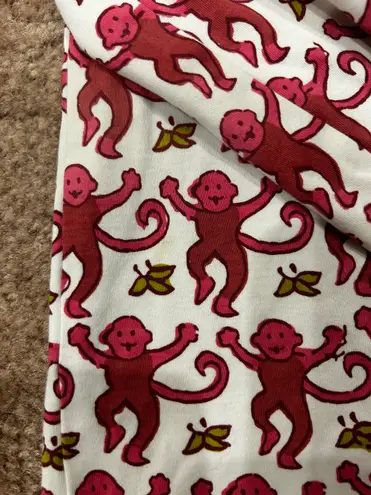 Roller Rabbit pink monkey pajamas Size XS