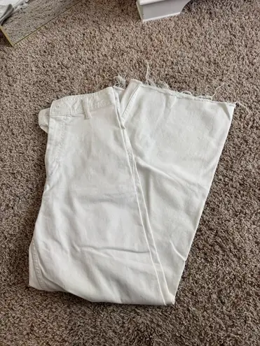 ZARA White  Wide-Leg Pants High-Waisted